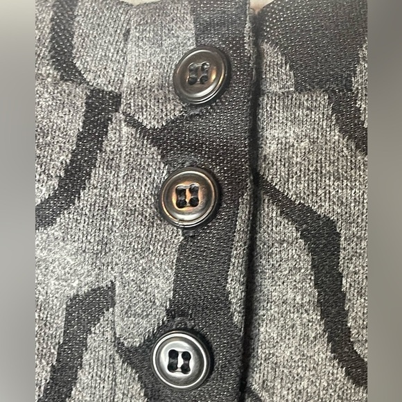 En Focus Women Gray Knit Print A-Line Short Sleeve Dress - Size 14W - Picture 6 of 11